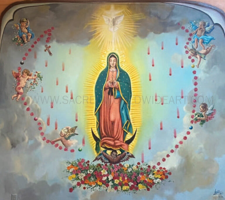 Rolando Lujan, Virgin of Guadalupe with Rosary, San Marcos Catholic Church, California, USA 2022