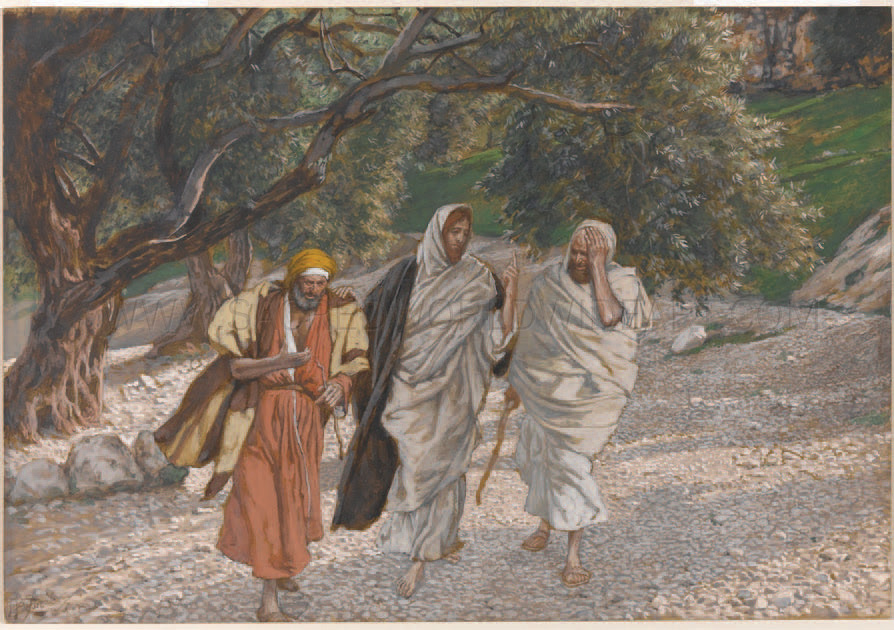 James Tissot, The Pilgrims of Emmaus on the Road, 1886 -1894, France