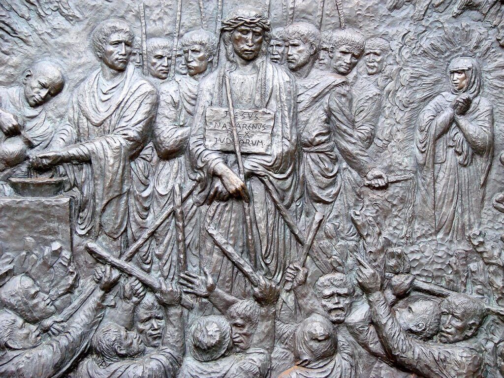 1. Jesus is condemned to death - By Piotr Frydecki, CC BY-SA 3.0, via Wikimedia Commons